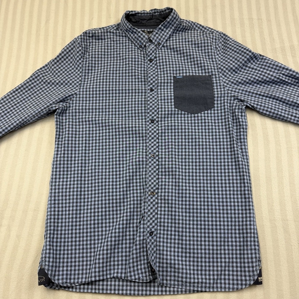 Buffalo David‎ Bitton Men's Blue Plaid Long Sleeve XL Button Down